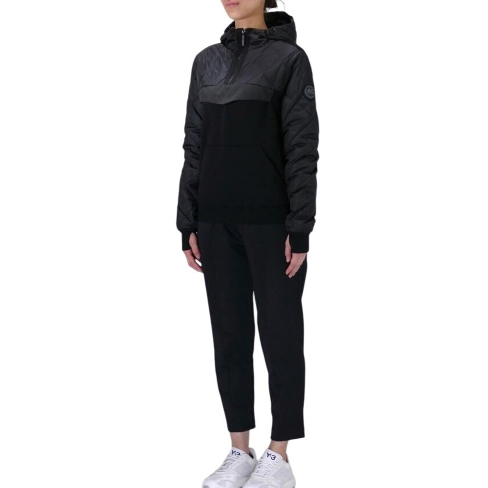 Canada Goose HyBridge Knit Anorak Black‎ Quilted Merino Wool Hoodie S/P Womens